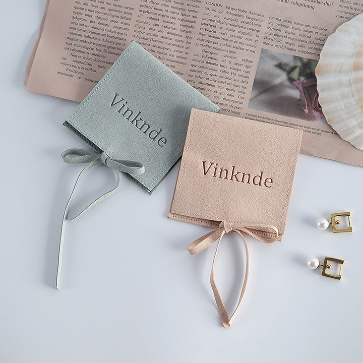 Custom Jewelry Packaging Microfiber Pouch Bulk Envelope Luxury Bags With Flap Microfiber Bracelet Earrings Ring Pouch Embossing Logo Gift Bags