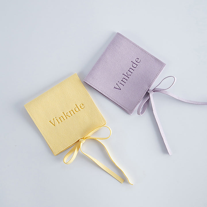 Custom Jewelry Packaging Microfiber Pouch Bulk Envelope Luxury Bags With Flap Microfiber Bracelet Earrings Ring Pouch Embossing Logo Gift Bags