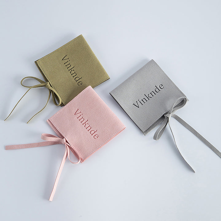 Custom Jewelry Packaging Microfiber Pouch Bulk Envelope Luxury Bags With Flap Microfiber Bracelet Earrings Ring Pouch Embossing Logo Gift Bags
