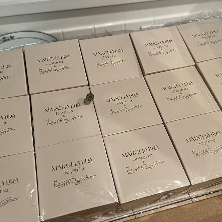 100Pcs Custom Jewelry Packaging Box with Logo – Wholesale Jewelry Pouches, Bags & Drawer Box Packaging Set in Bulk, 3.54×3.54 inches (9×9cm)
