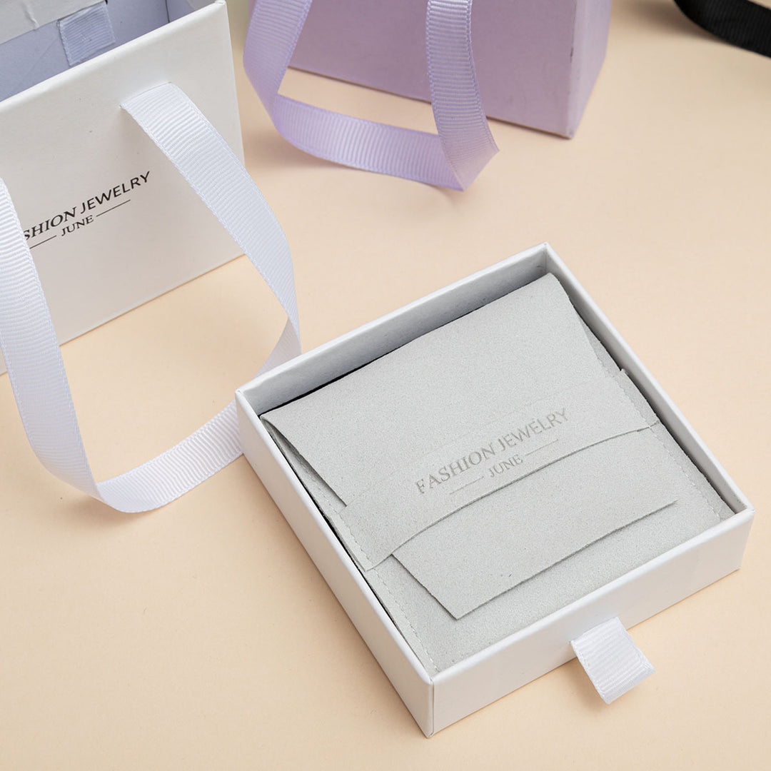 100Pcs Custom Sliding Paper Drawer Jewelry Box Packaging with Logo Printed – Gift Packaging for Necklaces, Earrings, Bracelets & Rings, 3.54×3.54 Inches / 9×9cm