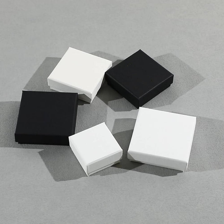 100Pcs Wholesale Custom Double Shoulder Lid and Base Rigid Paper Boxes – Premium Logo Printed Jewelry Packaging for Rings, Earrings, Necklaces & Bracelets, Multi-Size Luxury Gift Boxes