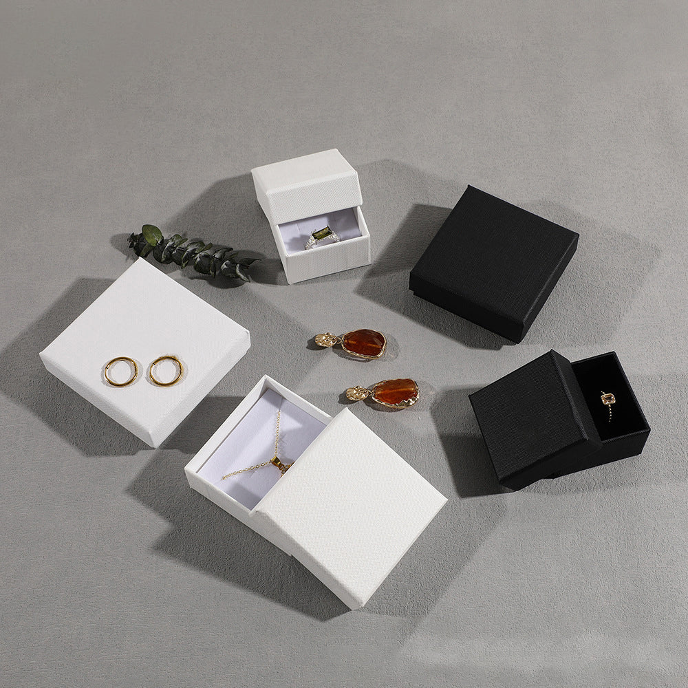 100Pcs Wholesale Custom Double Shoulder Lid and Base Rigid Paper Boxes – Premium Logo Printed Jewelry Packaging for Rings, Earrings, Necklaces & Bracelets, Multi-Size Luxury Gift Boxes
