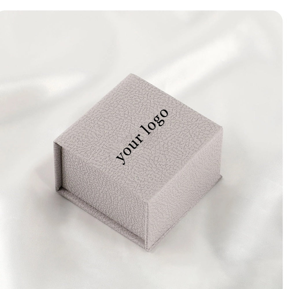 100Pcs Custom Logo Paper Flip Lid Jewelry Ring Boxes Wholesale – Small Magnetic Gift Packaging for Engagement Rings, Wedding Bands & Proposal