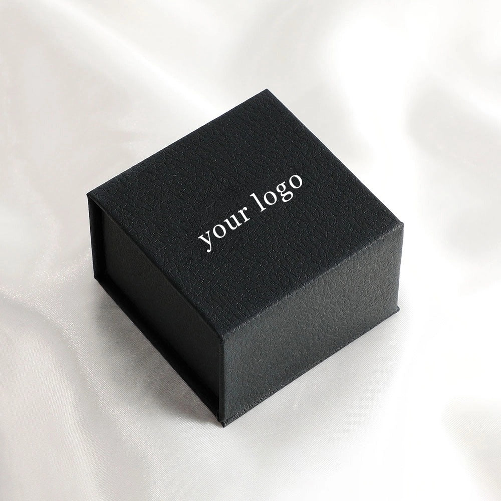 100Pcs Custom Logo Paper Flip Lid Jewelry Ring Boxes Wholesale – Small Magnetic Gift Packaging for Engagement Rings, Wedding Bands & Proposal