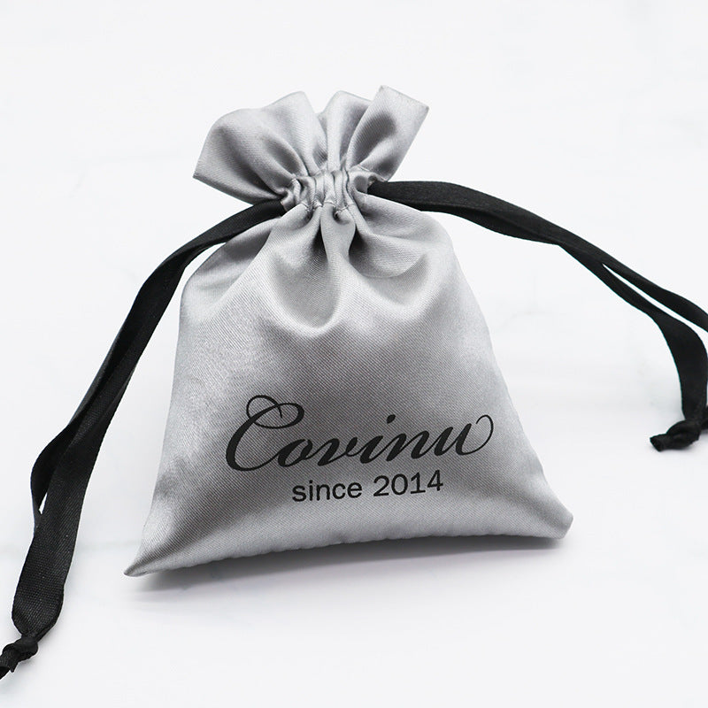 100pcs Premium Large Silk Satin Drawstring Pouches – Customizable Logo,  Ideal for Jewelry, Gifts, Cosmetics, Accessories, Wedding & Boutique Packaging
