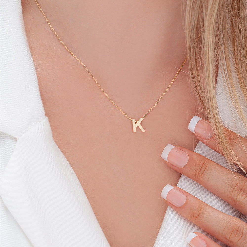 K Initial Necklace