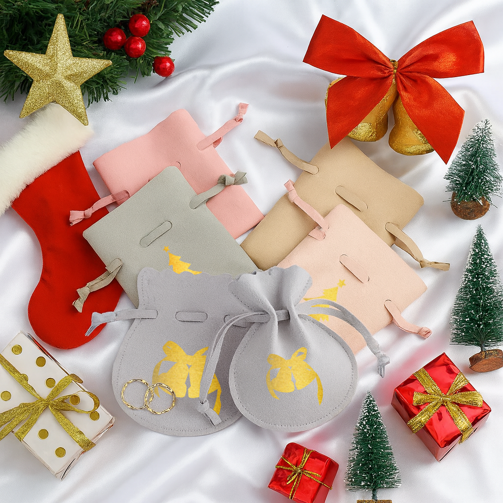 🎄 Christmas Special Edition I — Gold-Foil Drawstring Pouches