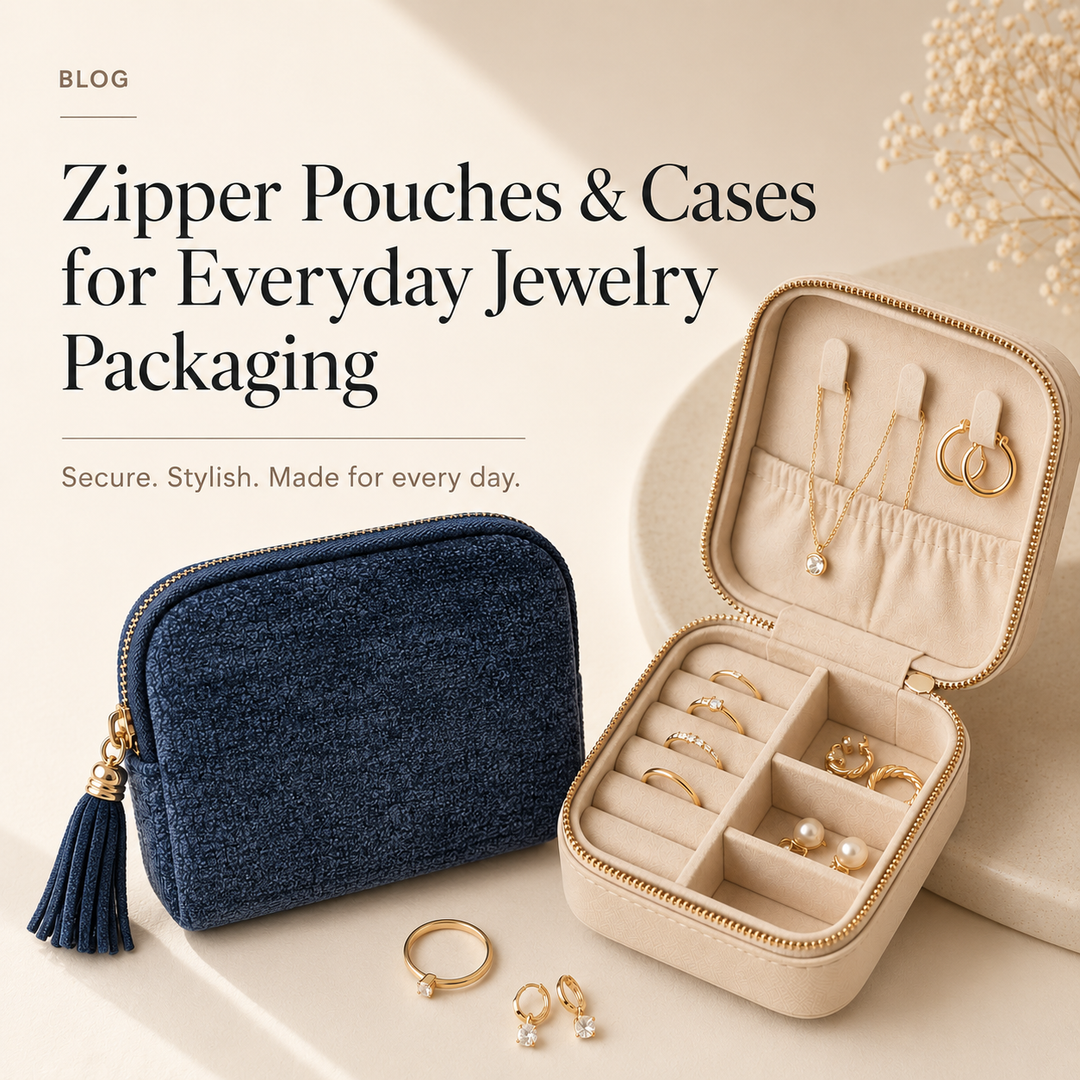 Zipper Pouches & Cases for Everyday Jewelry Packaging