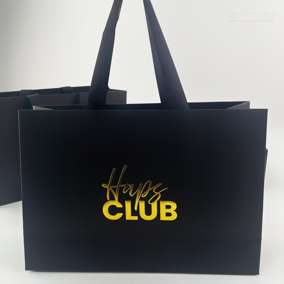 100pcs Horizontal Custom Logo Paper Bags with Handles – Premium, Minimalist Packaging for Jewelry, Spa & Brand Experience, Wholesale