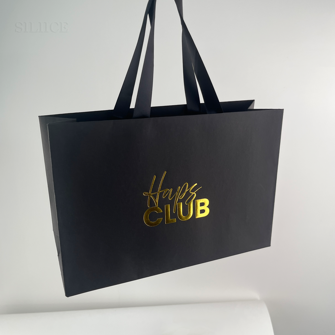 100pcs Horizontal Custom Logo Paper Bags with Handles – Premium, Minimalist Packaging for Jewelry, Spa & Brand Experience, Wholesale