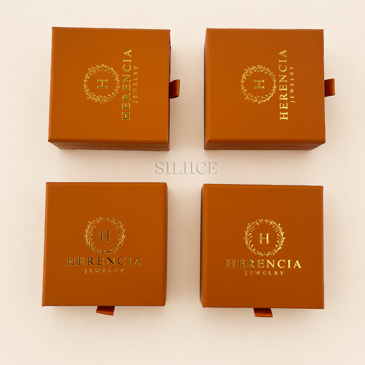 100pcs Custom Sliding Paper Drawer Jewelry Boxes – Gift Boxes with Custom Logo for Necklaces, Earrings, Bracelets & Rings, 3.54×3.54 in / 9×9 cm