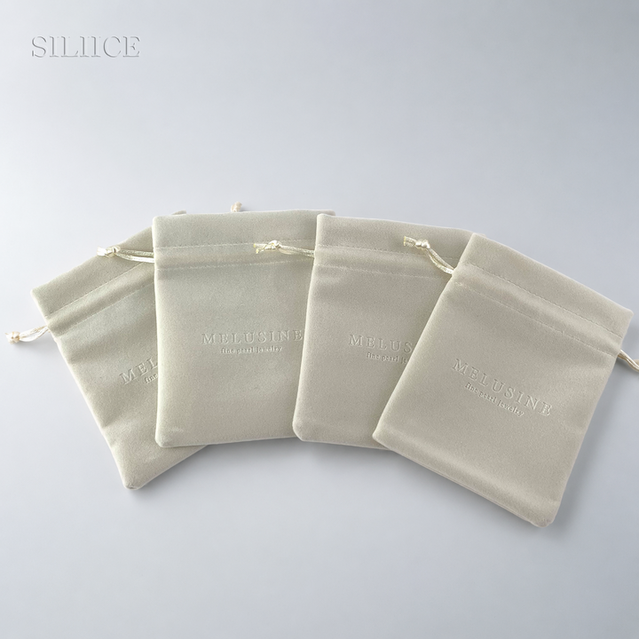 100pcs Velvet Flower Top Drawstring Pouch with Custom Debossed Logo – Ideal for Jewelry, Gifts, Small Business Branding