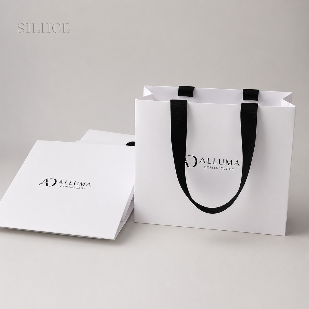 100pcs Horizontal Custom Logo Paper Bags with Handles – Premium, Minimalist Packaging for Jewelry, Spa & Brand Experience, Wholesale