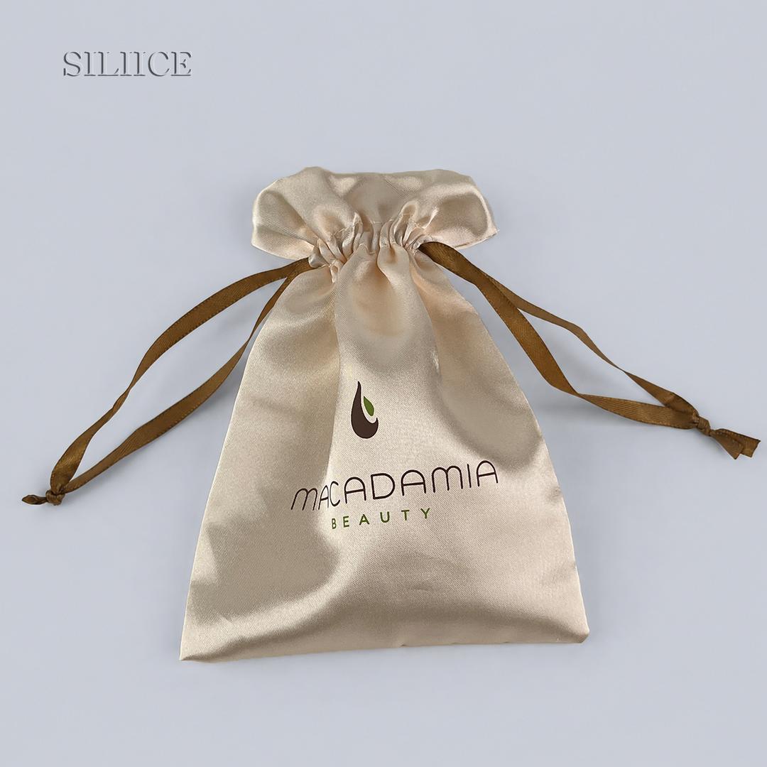 100pcs Custom Drawstring Satin Flower Top Pouches – Wholesale Multi-Size Personalized Bags for Jewelry, Gifts, Cosmetics, Accessories & Wedding