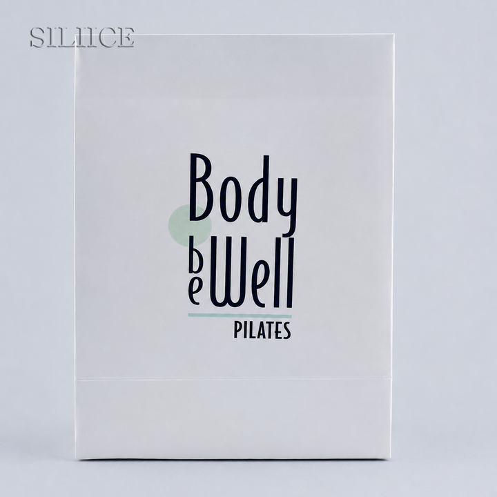 500pcs Custom Logo Horizontal Paper Bags with Handles – Heat Transfer Printed Brand Packaging, Wholesale