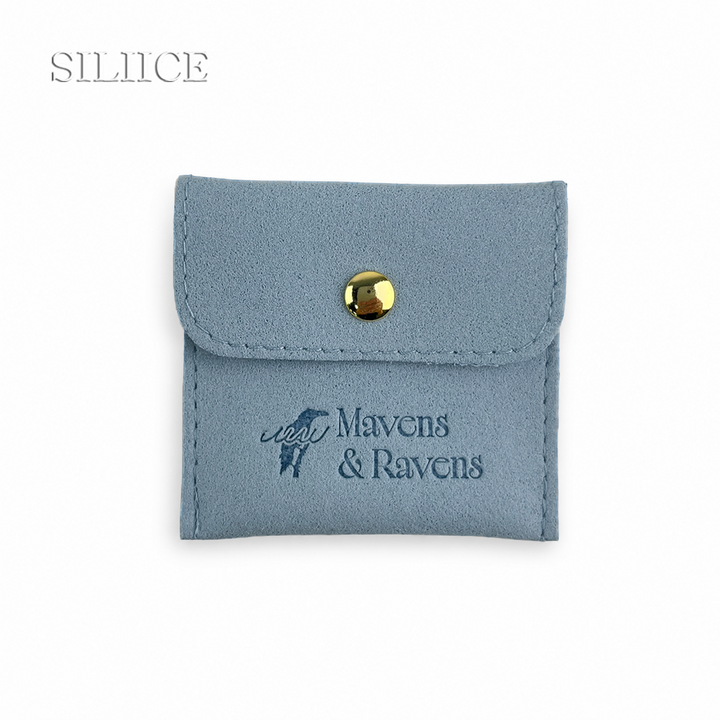 100pcs Custom Snap Button Microfiber Jewelry Pouches – Luxury Debossed Logo Packaging with Custom Sizes for Rings, Earrings & Bracelets, Wholesale