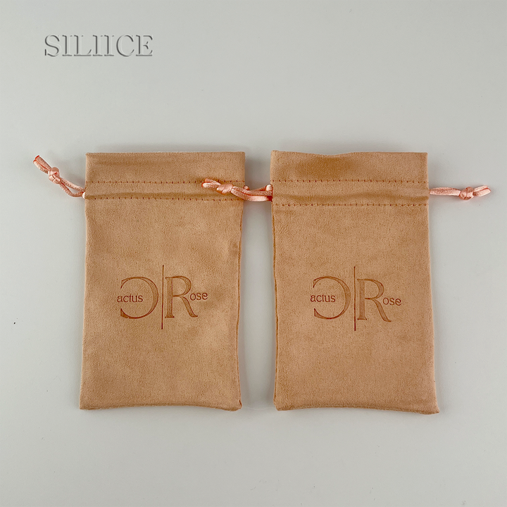 100pcs Velvet Flower Top Drawstring Pouch with Custom Debossed Logo – Ideal for Jewelry, Gifts, Small Business Branding