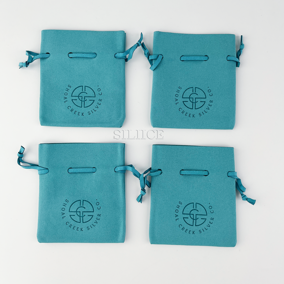 100pcs Custom Logo Microfiber Drawstring Jewelry Pouch – Gift-Style Packaging for Earrings, Necklaces and Rings | Wholesale