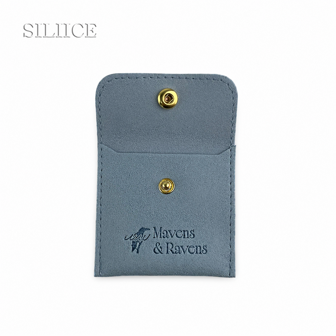 100pcs Custom Snap Button Microfiber Jewelry Pouches – Luxury Debossed Logo Packaging with Custom Sizes for Rings, Earrings & Bracelets, Wholesale