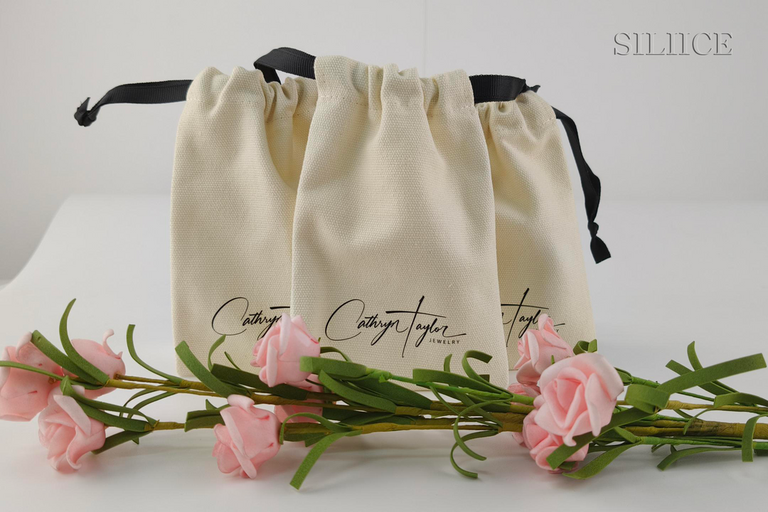 100pcs Cotton Drawstring Bags with Grosgrain Drawstring – Custom Logo for Jewelry, Gifts, Favors, Accessories, Wholesale