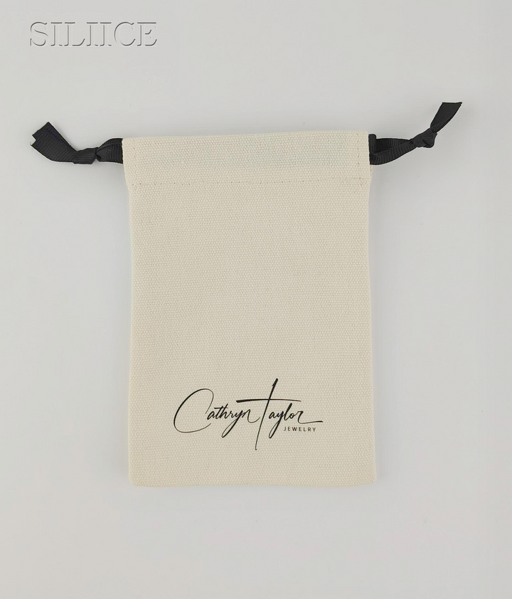 100pcs Cotton Drawstring Bags with Grosgrain Drawstring – Custom Logo for Jewelry, Gifts, Favors, Accessories, Wholesale