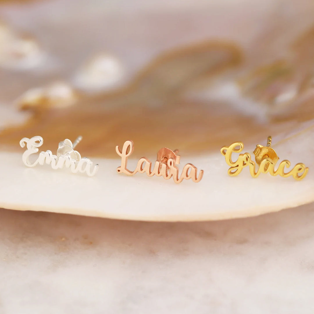 Custom Name Earrings, Personalized Name Earrings Gift for Her