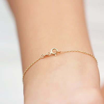 Diamond Personalized Name Woman Bracelet - 14K Solid Gold