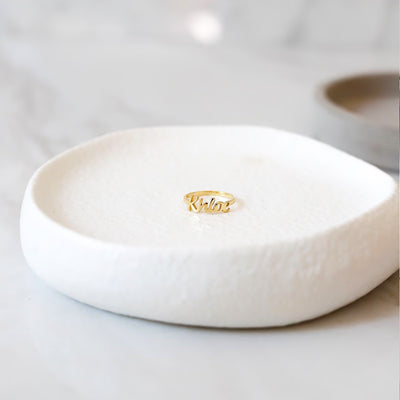 Custom Name Ring Personalized Jewelry for Women - 14K Solid Gold