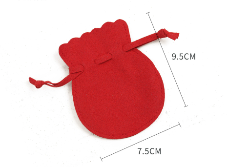 100pcs Wholesale Christmas Special Edition Microfiber Gourd Drawstring Jewelry Pouches – Holiday Gift with Festive Gold-Foil Design