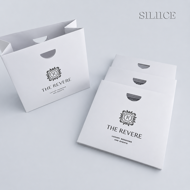 100pcs Custom Paper Bags with Logo, Ribbon Handles & Ribbon Closure – Perfect for Jewelry, Weddings, Boutiques, Thank You Gifts & Wholesale