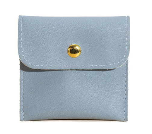 100pcs Wholesale Custom Faux Leather Jewelry Pouches – PU Gift Bags with Snap Button & Logo for Rings, Earrings & Necklaces