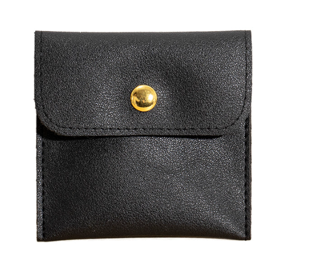 100pcs Wholesale Custom Faux Leather Jewelry Pouches – PU Gift Bags with Snap Button & Logo for Rings, Earrings & Necklaces