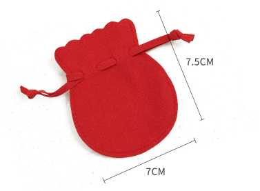 100pcs Wholesale Christmas Special Edition Microfiber Gourd Drawstring Jewelry Pouches – Holiday Gift with Festive Gold-Foil Design