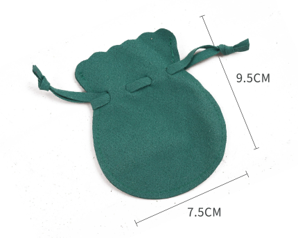 100pcs Wholesale Christmas Special Edition Microfiber Gourd Drawstring Jewelry Pouches – Holiday Gift with Festive Gold-Foil Design