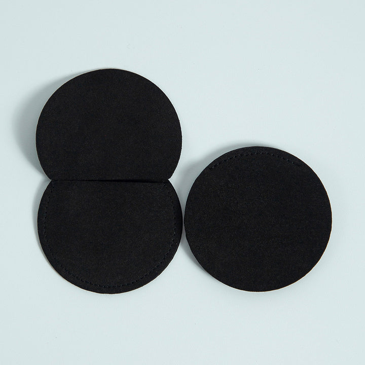 100pcs Christmas Special Edition Round Microfiber Flap Pouch (Diameter 7 cm) –Snowflake Embossed Pattern