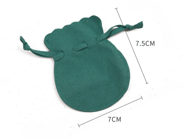 100pcs Wholesale Christmas Special Edition Microfiber Gourd Drawstring Jewelry Pouches – Holiday Gift with Festive Gold-Foil Design