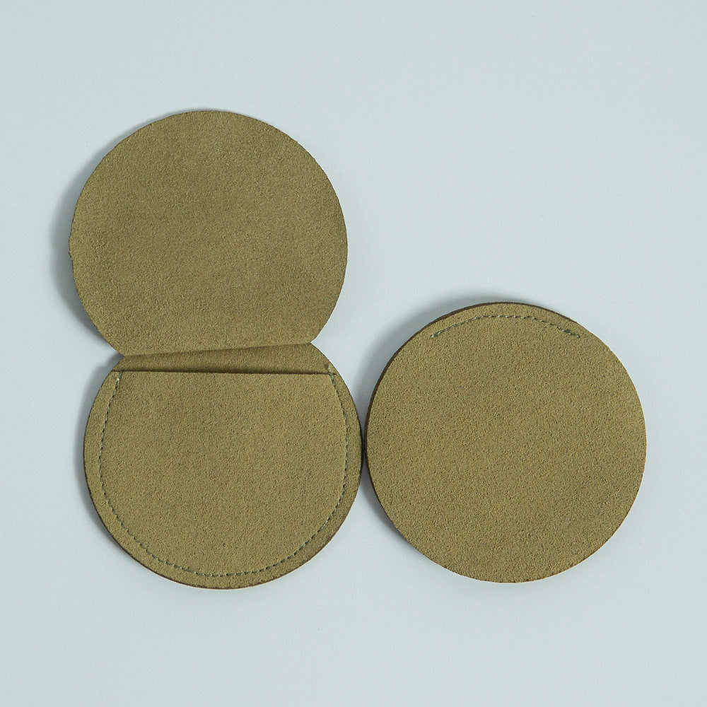 100pcs Christmas Special Edition Round Microfiber Flap Pouch (Diameter 7 cm) –Snowflake Embossed Pattern