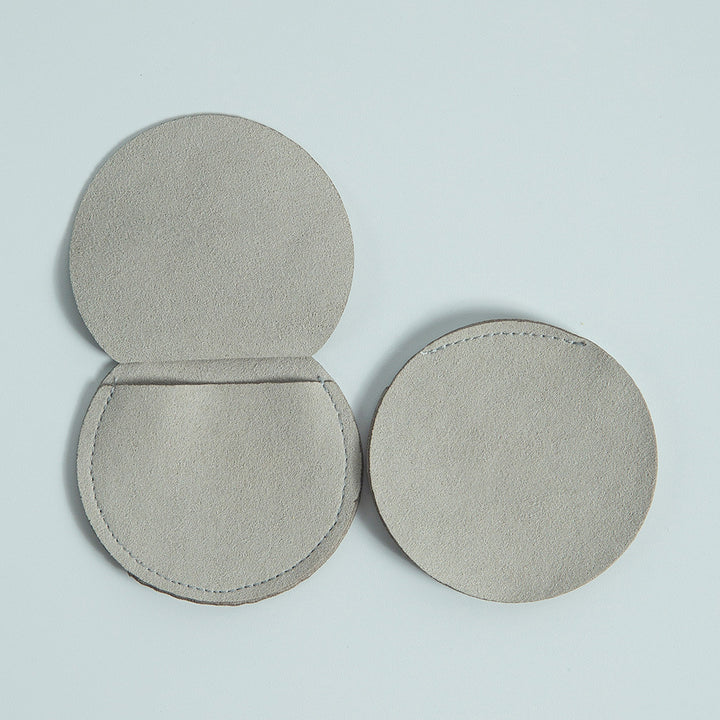 100pcs Christmas Special Edition Round Microfiber Flap Pouch (Diameter 7 cm) –Snowflake Embossed Pattern