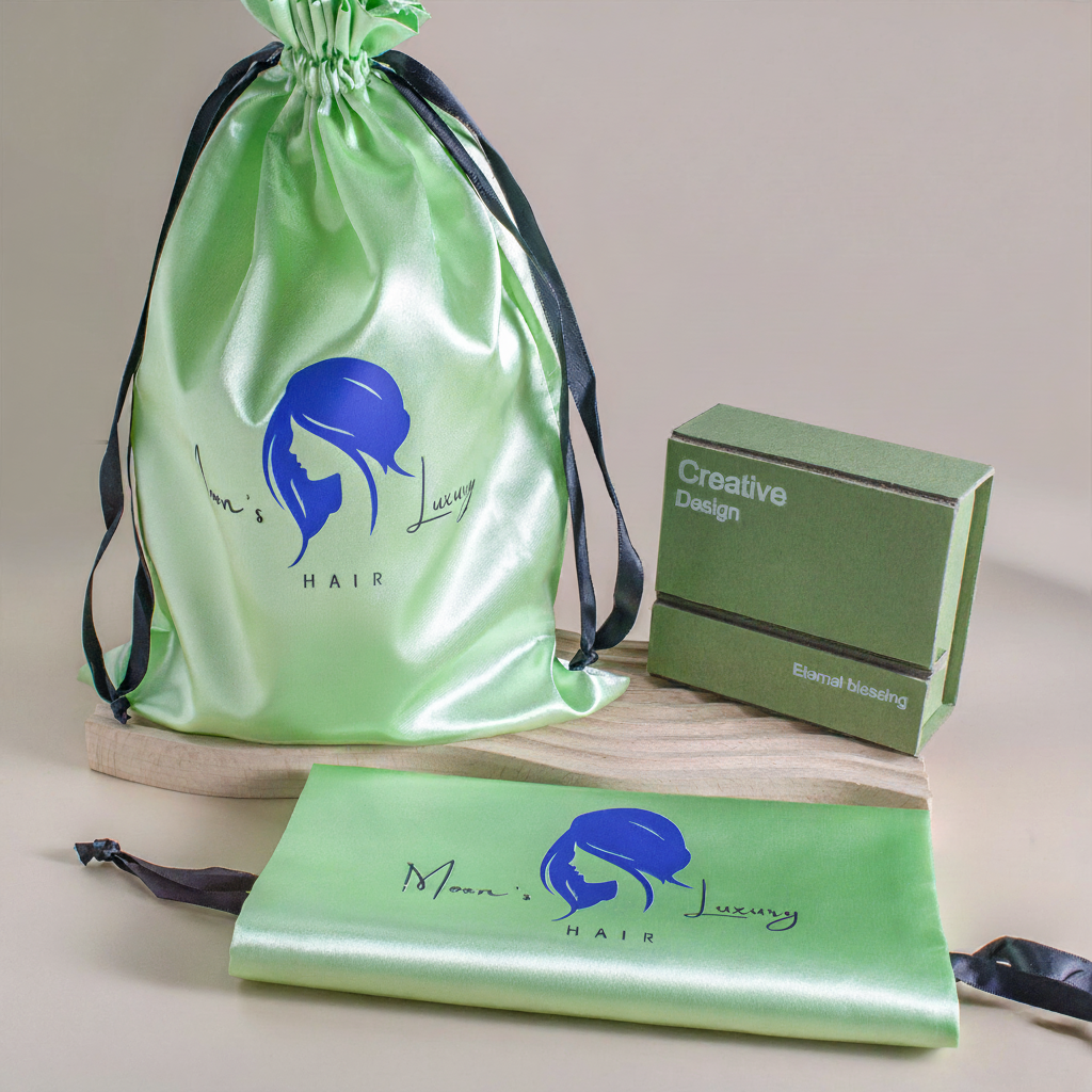 100pcs Large Custom Satin Drawstring Pouch with Logo – Boutique Packaging for Apparel, Shoes, Gifts, Accessories, Retail & Events