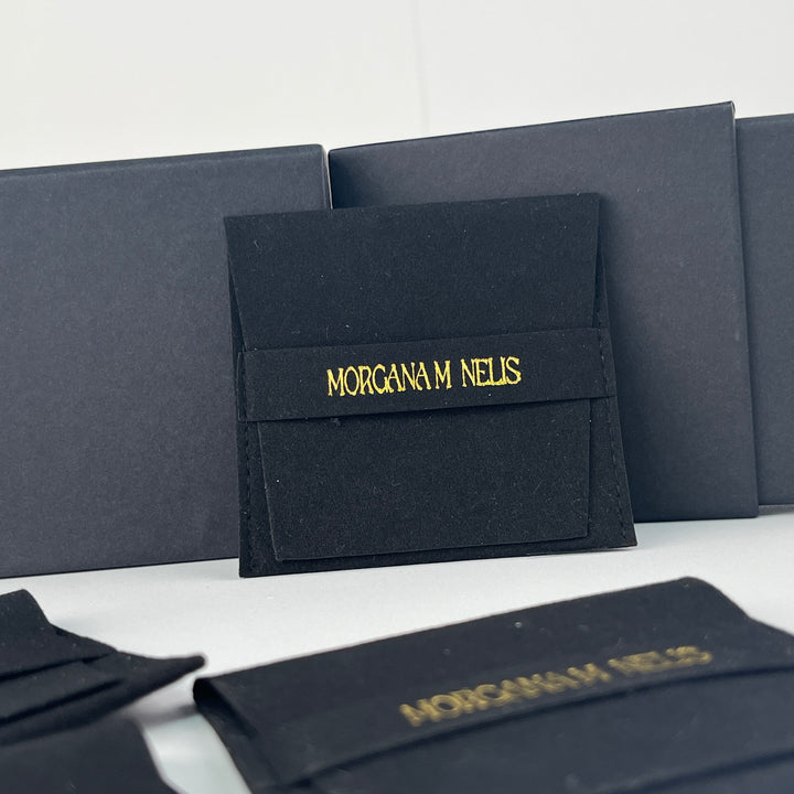 Custom Microfiber Tuck-in Jewelry Pouch Bulk With Deboss Logo Print for Rings, Brooches, Earrings