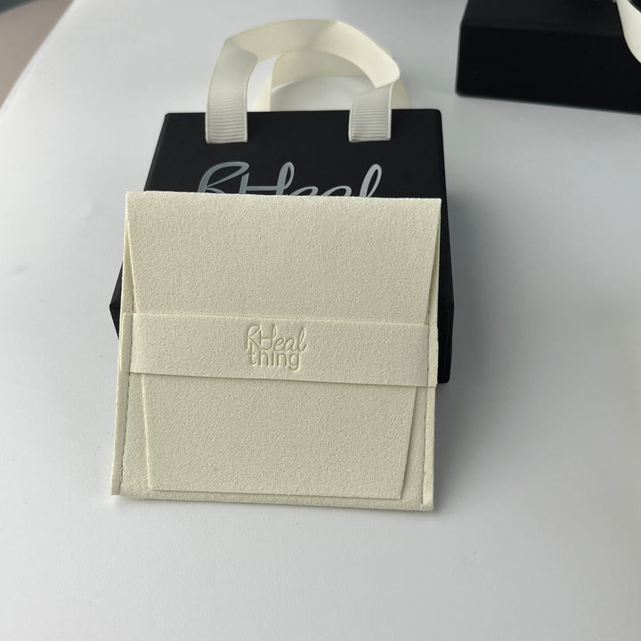 Custom Microfiber Tuck-in Jewelry Pouch Bulk With Deboss Logo Print for Rings, Brooches, Earrings