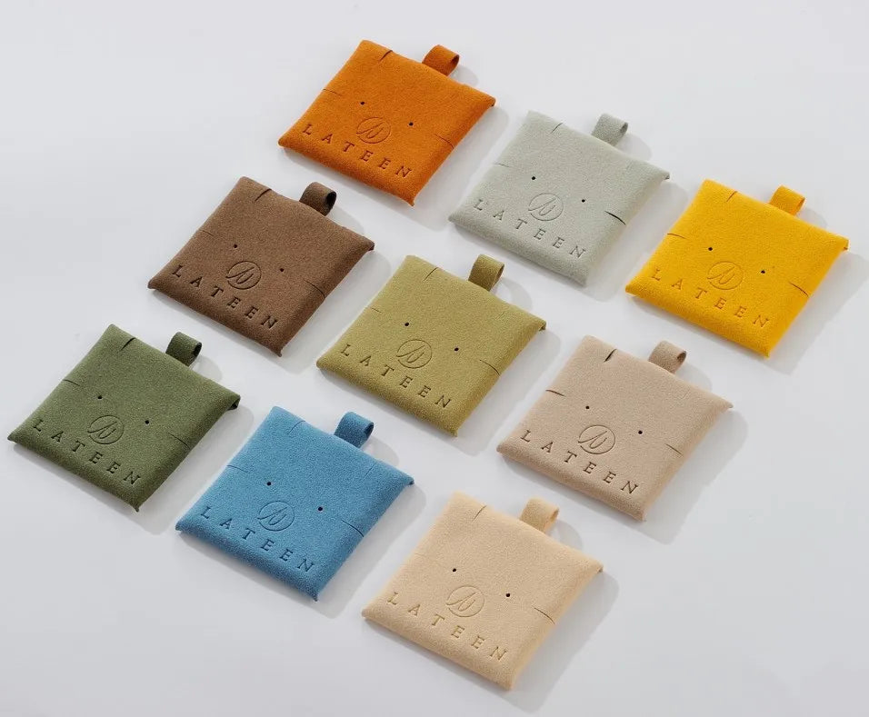 Accessories Wholesale: 100pcs Custom Logo Embossed Microfiber Jewelry Insert Boards – Display Pads for Rings, Earrings, Necklaces, Bracelets & Jewelry Packaging Accessories