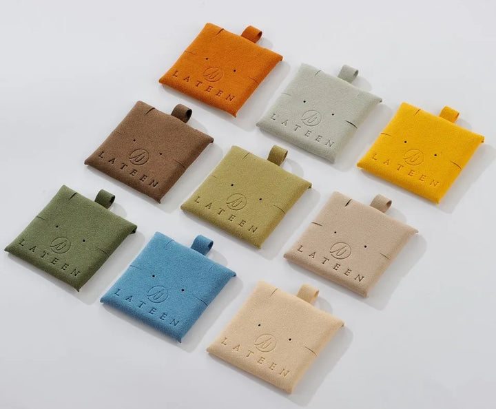 Accessories Wholesale: 100pcs Custom Logo Embossed Microfiber Jewelry Insert Boards – Display Pads for Rings, Earrings, Necklaces, Bracelets & Jewelry Packaging Accessories