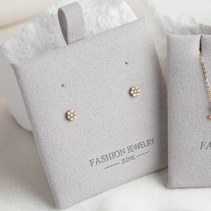 Accessories Wholesale: 100pcs Custom Logo Embossed Microfiber Jewelry Insert Boards – Display Pads for Rings, Earrings, Necklaces, Bracelets & Jewelry Packaging Accessories