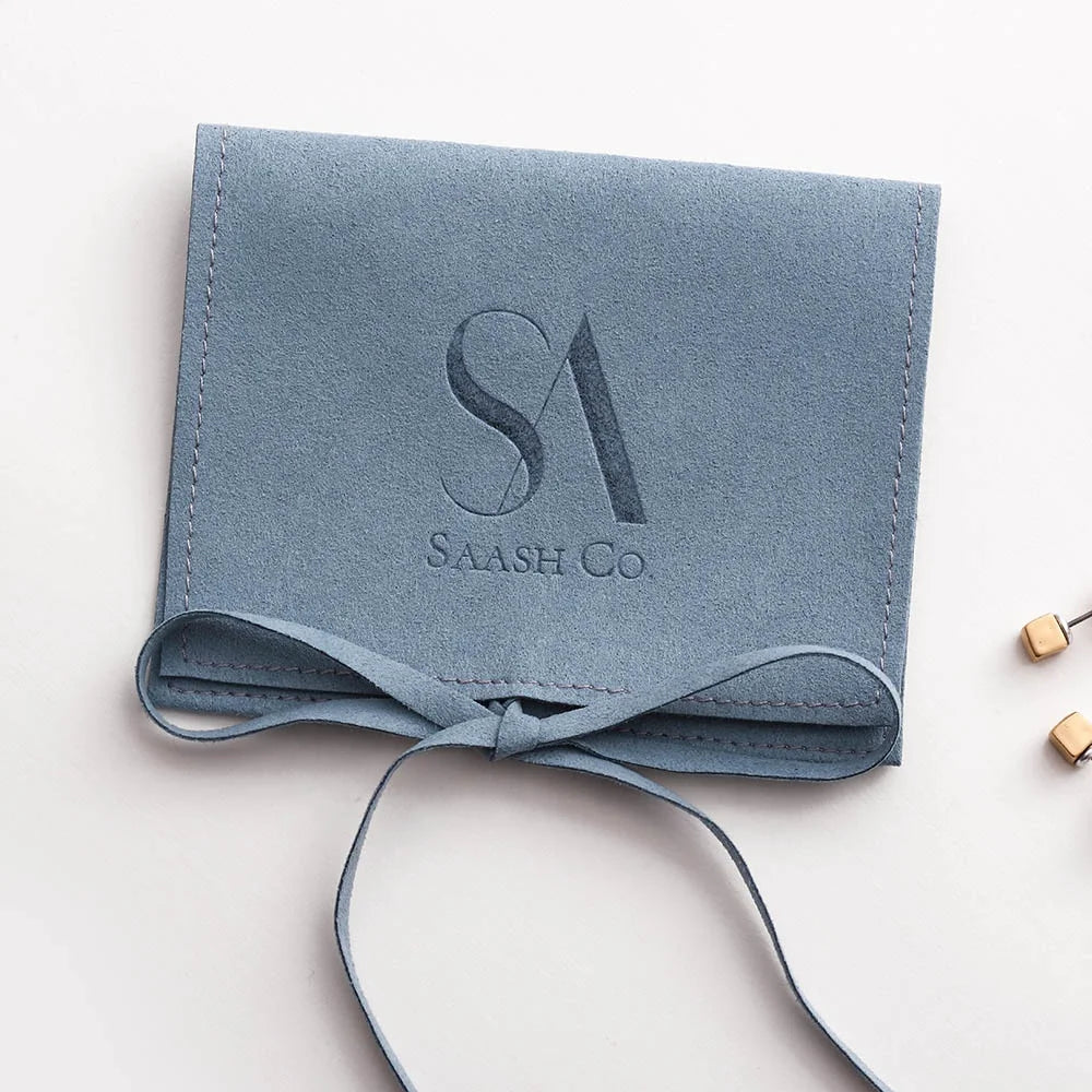 100pcs Wholesale Custom Jewelry Envelope Pouches – Rectangular Microfiber Bracelet, Earrings & Ring Bags with Flap & Embossed Logo