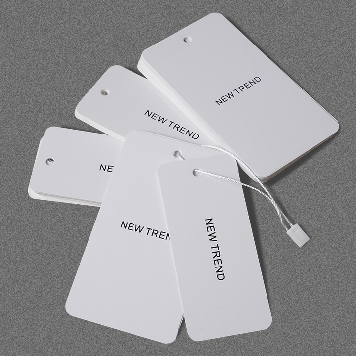 100pcs Standard Size Hang Tags with Custom Logo – For Clothing Brands & Boutique