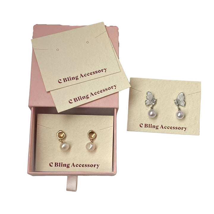 1000pcs Custom Logo Vanilla Paper Jewelry Display Cards – Personalized Branding on Selected Card Styles