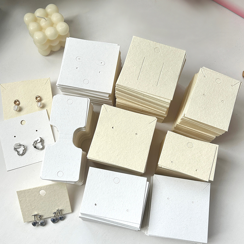 1000pcs Custom Logo Vanilla Paper Jewelry Display Cards – Personalized Branding on Selected Card Styles