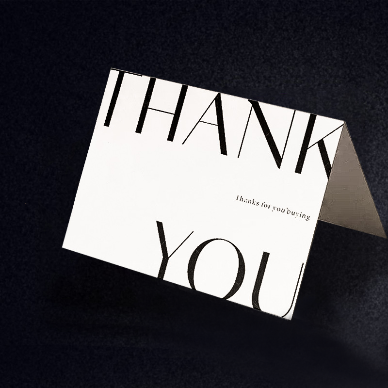 100pcs Custom Folded Jewelry Cards with Logo – For Gift Messages, Invitations & Brand Notes